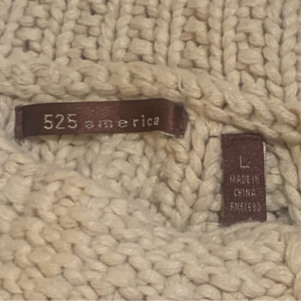 525 America Cream Chunky Knit Button Cardigan - Picture 5 of 13